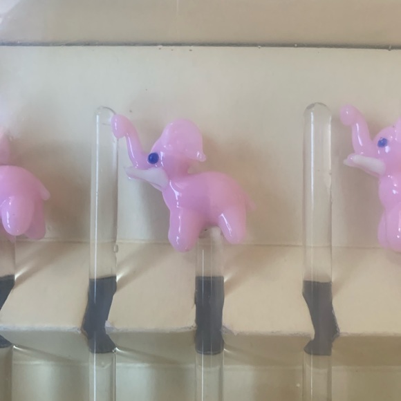 Swizzle Sticks pink elephant stirrers - Picture 2 of 5